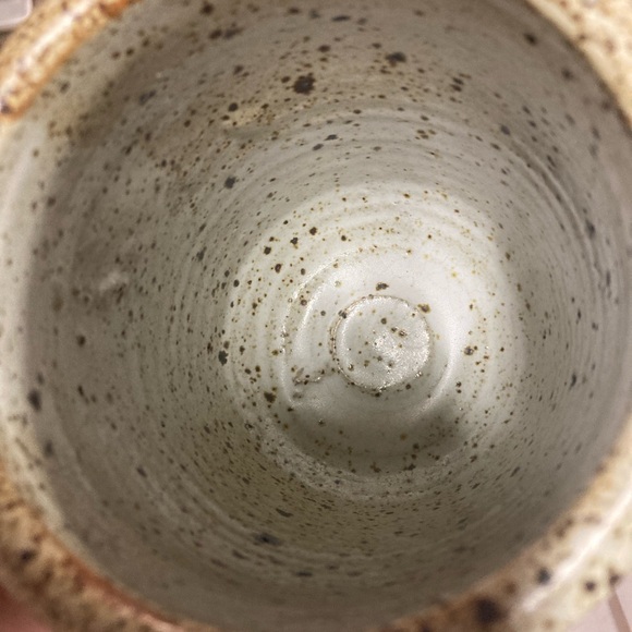 Studio Art Pottery Coffee Mug Cup Hand Made Earth Speckled Clay 12oz Signed Rare - Picture 3 of 12